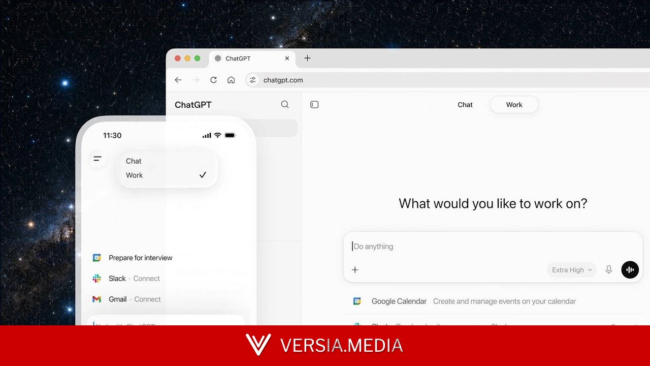 OpenAI lança ChatGPT Work, agente de IA criado para fazer suas tarefas do trabalho