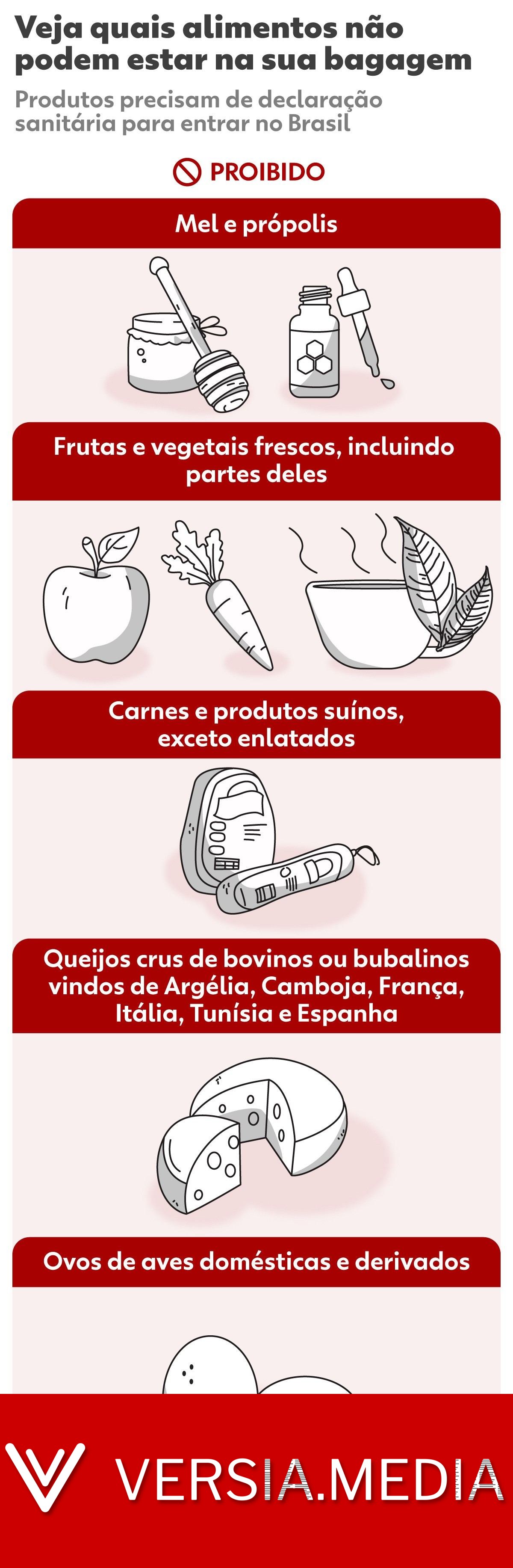 Vai trazer comida do exterior? Veja o que pode entrar no Brasil e o que exige autorização