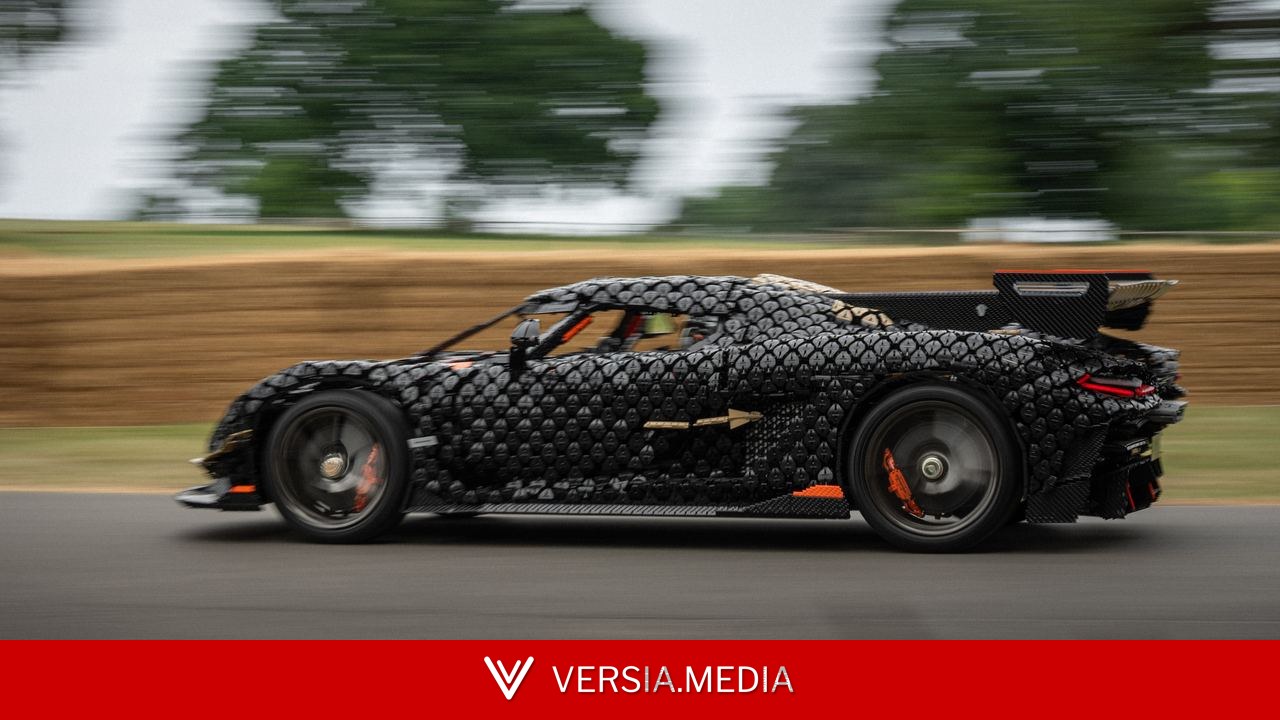 Carro esportivo de Lego em tamanho real atinge 111 km/h e quebra recorde de velocidade